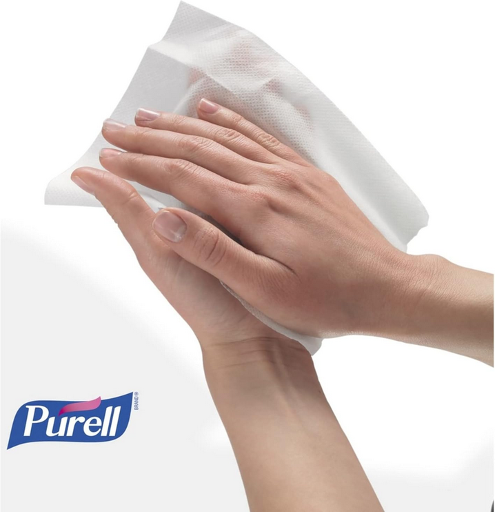 Purell Premoistened Sanitizing Hand Wipes, Fragrance Free, 100/Box