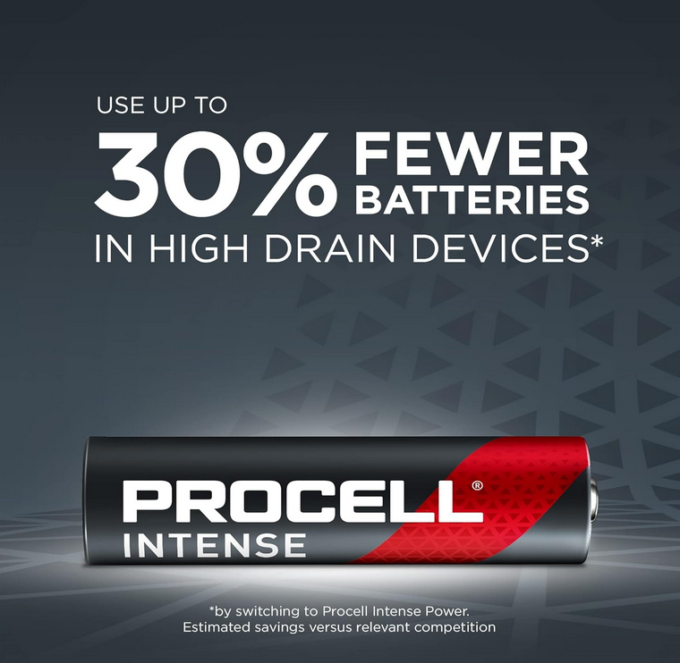 PROCELL Intense AAA High-Performance Alkaline Batteries (144 Pack), 10-Year Shelf Life, Bulk Value Pack for High Power Professional Devices