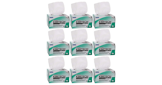 Kimberly-Clark Professional QLZSTWUH Kimtech Science KimWipes Delicate Task Wipers, 4.4 x 8.4 in. 1-ply, 9 Box of 280