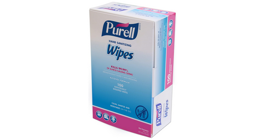 Purell Premoistened Sanitizing Hand Wipes, Fragrance Free, 100/Box